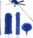 Goodivery Bleu Ensemble plumeau télescopique extensible pour dépoussiérage en hauteur et en bas - 240 cm