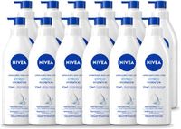 Nivea 12 x Lait pour le corps express avec pompe - Pour peau normale à sèche - 72 heures d'hydratation - 400 ml - Lot économique