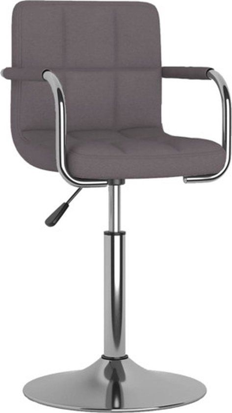 vidaXL Barkruk stof taupe