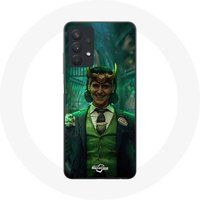 Maniacase Hoesje voor Samsung Galaxy A32 5G Loki Thor Ragnarok met Helm Poster Karakter Serie Seizoen 1