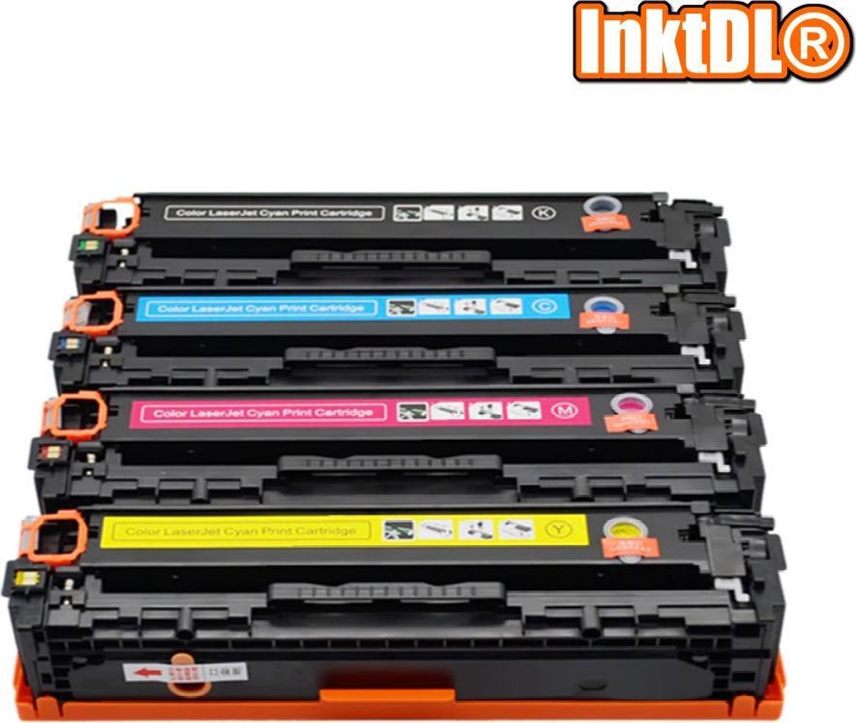 InktDL Compatible XL Multipack Laser toner cartridges voor Canon 731 (Zwart, Cyaan, Magenta & Geel) | Geschikt voor Canon i-Sensys LBP7100CN, LBP7110CW, MF623CN, MF628CW, MF8200C, MF8230CN en MF8280CW