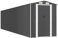 vidaXL Tuinschuur - 192x855x223 cm - Gegalvaniseerd Staal - Antracietkleurig
