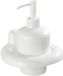 Unyqoos® Blanc, distributeur de savon autoportant de 250 ml – plastique, rechargeable, 14,5 x 17,5 x 12 cm, design minimaliste pour cuisine et salle de bain, avec couvercle amovible