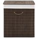 VidaXL Wasmand rectangulaire bamboe brun foncé