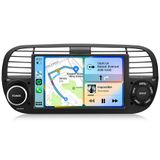 HEXINEX autoradio pour Fiat 500 (2007-2015), 7 pouces, processeur 4 cœurs, 2 Go de RAM + 64 Go de stockage, Wi-Fi, CarPlay sans fil