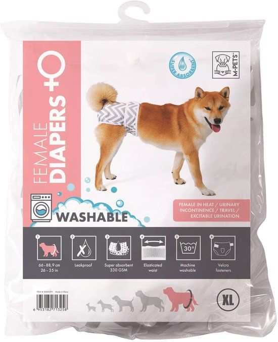M-Pets Wasbare Luier voor Teven - XL