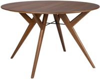 Zuiver IJver Eettafel Rond 120 cm Hout Walnoot - Bruin