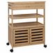 vidaXL Keukentrolley met wielen naturel 59,5 x 36 x 82 cm bamboe
