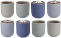 Excellent Houseware Siaki Koffiemok/theemok - set 8x - Nordic - pastel mix - 250 ml - mokken - keramiek