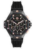 Philipp Plein Plein Chrono Royal PWPRA0524 Horloge - Siliconen - Zwart - Ø 46 mm