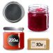 KADAX Kleine inmaakpotten, 200 ml, jampotten, diameter 66 mm, kleine potten voor honing en specerijen, luchtdichte potten, weckpotten, ronde potten (10 stuks, zilverkleurig)
