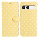 Selected by GSMpunt.nl Sony Xperia 10 VII Hoesje Portemonnee Book Case Polka Dot Geel