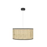 Hanger Natasha Zwart Riet Hanglamp 2xE27 50x50cm