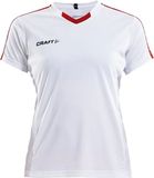 Craft Progress Contrast Shirt Korte Mouw Dames - Wit / Rood