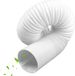 Merkloos 150 mm airconditioningsslang - 2 m - flexibel - verlenging voor wasdroger en afzuigkap - linksom draaiend