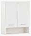 Meuble haut, 2 portes, niche ouverte, blanc, 59,8 x 20,5 x 70,8 cm