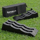 farosun Oprijblokken voor camper & caravan – set van 2 met 3 hoogtes (4/7/10 cm), antislip rubber en draagtas – 5000 kg draagkracht