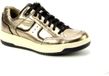 Durea 6299-1807-wG Lage sneakers Vrouwen Goud Leer Sleehak Veters Maat 41