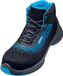 Uvex Chaussures de sécurité bottes 6831 Gel. Noir/Bleu PU