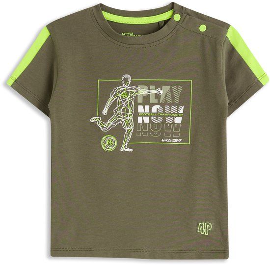 4PRESIDENT T-shirt jongens - Stone gray - Maat 86