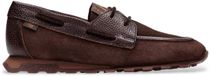Hispanitas Bruine Zinnia leren sneakers