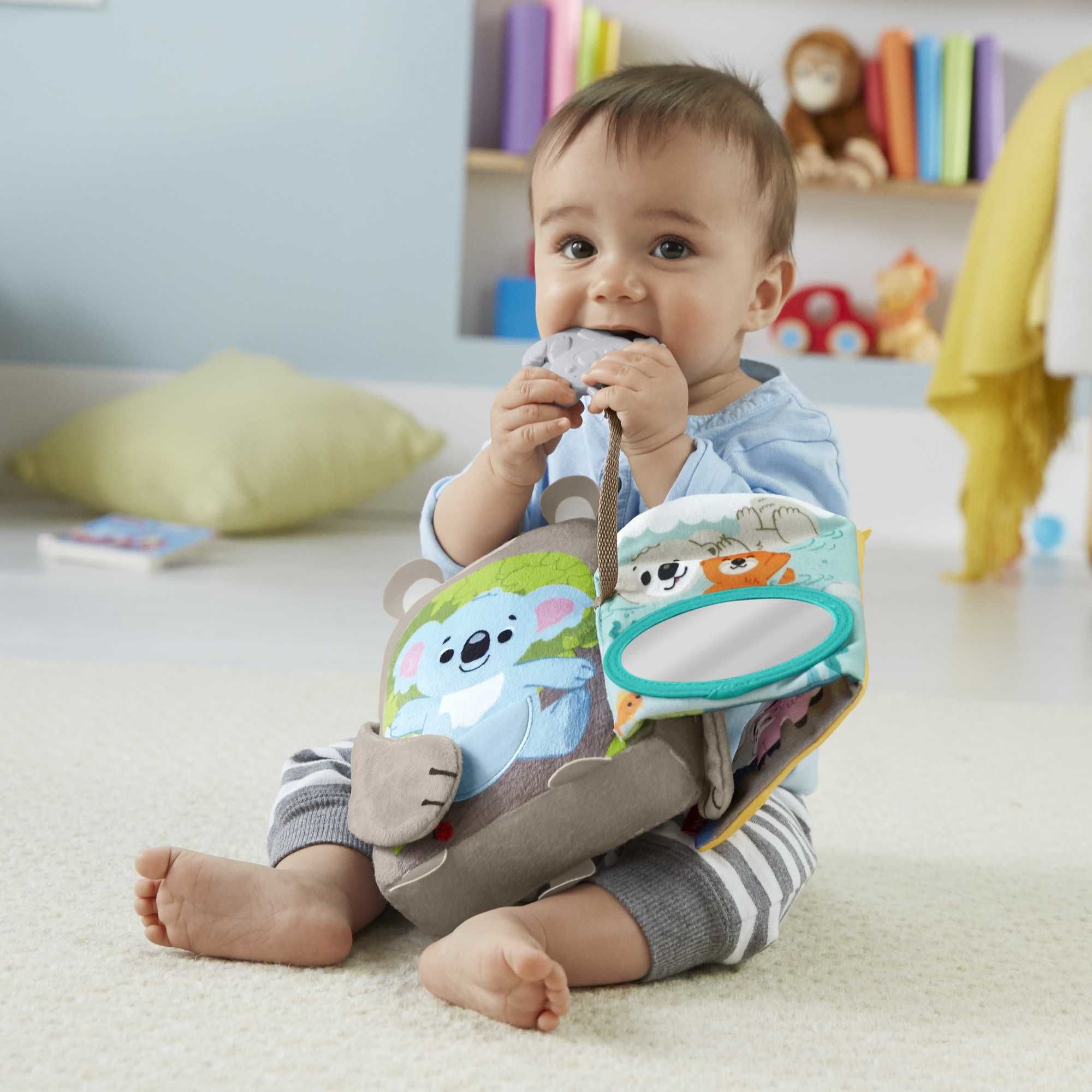 Fisher-Price Activiteitenboek Zitten en Knuffelen - Baby Speelgoed - Koala - 0+ Maanden