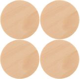 Merkloos Houten schijven/cirkels/rondjes - 4x - dia 9 cm - Hobby/knutselmateriaal - zelf beschilderen