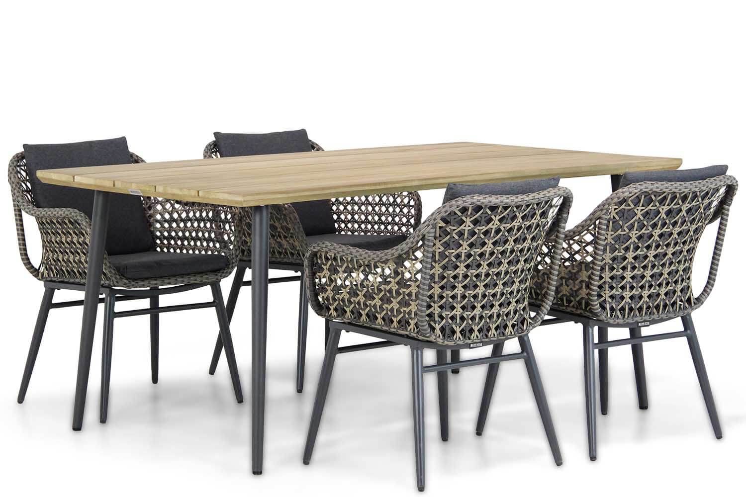 Lifestyle Garden Furniture Dolphin/Julia 160 cm dining tuinset 5-delig