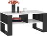 AKORD Table basse ROCKFORD / Blanc - Noir / 92x45x53 cm