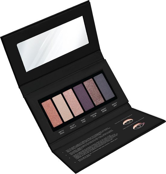 Les Couleurs de Noir Couleurs de Noir - Soft Touch e/s Palette 01 Tuscany Rose | Zachte textuur | 6 Elegante kleuren | Dermatologisch getest