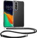 kwmobile telefoonhoesje geschikt voor OnePlus Nord 5 - Hoesje met telefoonkoord - Back cover in zwart / transparant