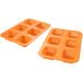 Betty Bossi 24847 bakvorm voor minibroodjes, set van 2, 25 x 17 x 3 cm, oranje