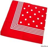 Merkloos / Sans marque Trendoz Boeren zakdoek - 12x - rood - met stippen - 55 x 55 cm - cowboys - farmers - stof