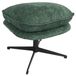 Mendler Tabouret HWC-P32, repose-pieds ottoman tissu/textile chenille (370 g/m²) - Vert