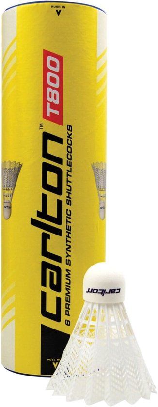 Carlton T800 Badminton Shuttles 6 Wit