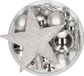Decoris kerstballen set - 33x stuks - zilver - kunststof - met piek