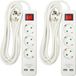 Benson Stekkerdoos 3-voudig - 2x USB - Schakelaar - Geaard - Wit - 300 cm