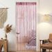 Unyqoos® Rideau de porte - Rideau de perles avec perles de cristal brillantes - Rideau anti-mouches et rideau décoratif fuchsia - Rideaux à cordes en polyester pour porte - Maison et décoration - 200 x 100 cm