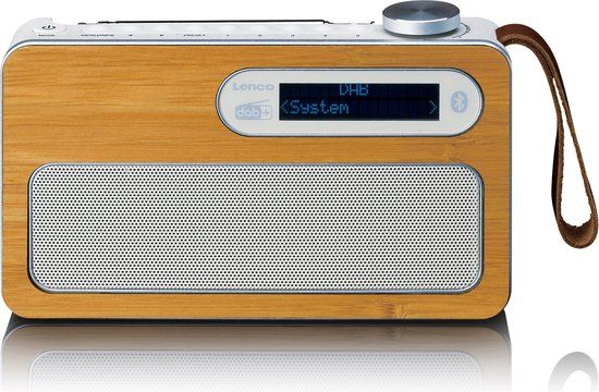 Lenco PDR-040EF - Draagbare DAB+/FM Radio met Bluetooth - Bamboe
