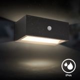 B.K.Licht BRILONER Dogu - Wandlamp oplaadbaar - buitenlamp met bewegingssensor - buitenverlichting dimbaar - warm wit licht - 18,5 x 9,5 x 7,5 cm - zwart