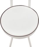 Merkloos / Sans marque Corvance BV Barstoel – Barkruk – Set van 2 – Wit PU – Stalen Frame – Zithoogte 65 cm