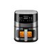 Melchioni Family ARIANNA Luchtfriteuse 6,5 l met dubbele weerstand, Air Fryer met led-display, 8 programma's, timer, mand met venster, 2000 W