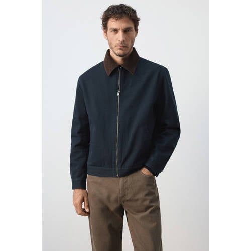 Mango Man corduroy spijkerjas - marine