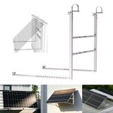 Gliese Zonnepaneelmontagesysteem voor balkon, geschikt voor hekwerk, plat dak of muur. Inclusief haak met ronde kop voor het monteren van 1 zonnepaneel