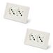 FANTON 42100-B2 Set met 2 stuks universele inbouwcontactdozen OPERA/PLA dubbel stopcontact Schuko 2P + T 16A voorbedraad voor box met 3 modules