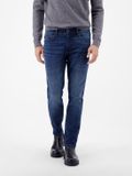 LERROS CONLIN 5-Pocket Stretch-Denim, SLIM FIT, effen kleur, Maat: W33_L32, Kleur: MID BLUE USED WASH