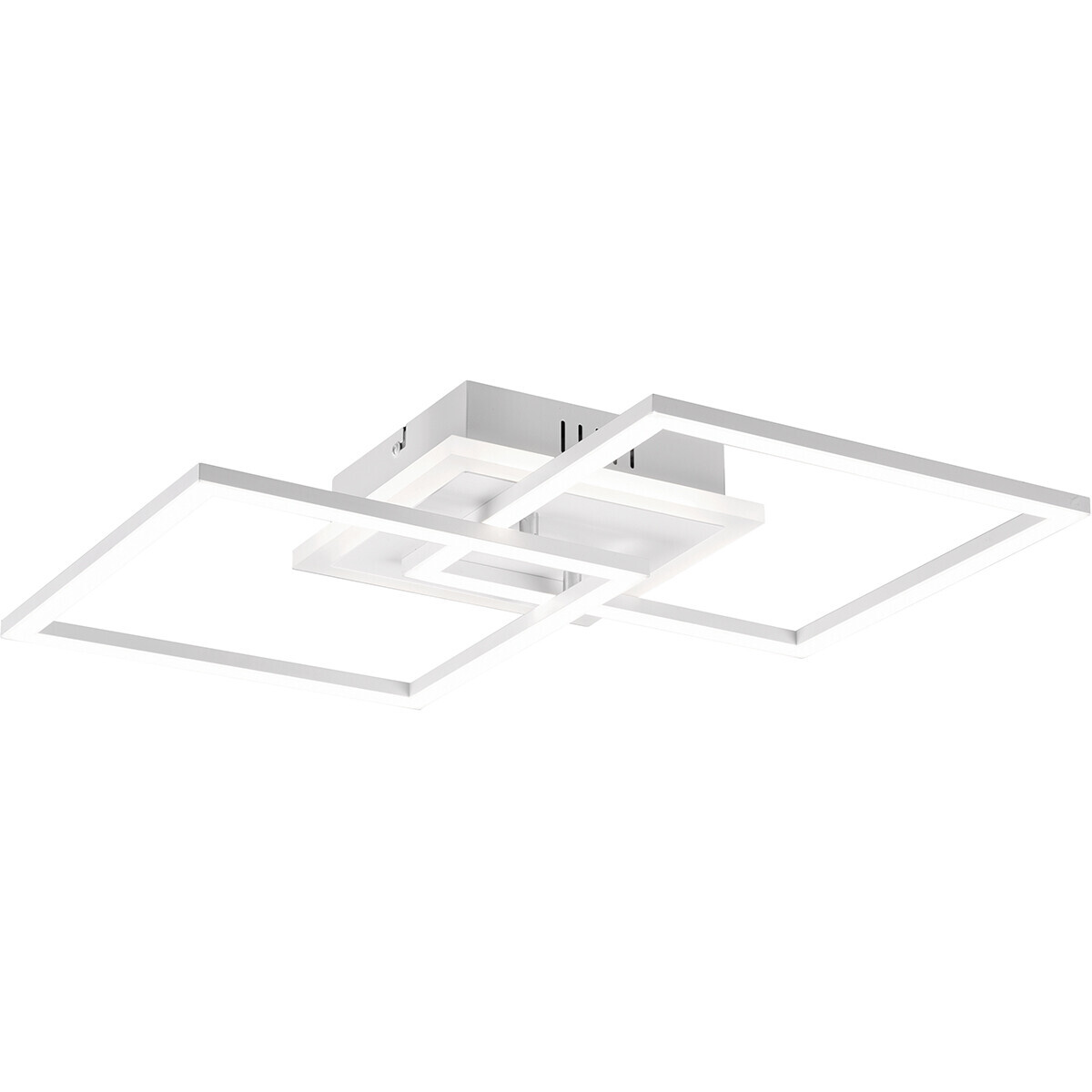 BES LED LED Plafondlamp - Plafondverlichting - Trion Venda - 25W - Natuurlijk Wit 4000K - Dimbaar - Vierkant - Mat Wit - Aluminium