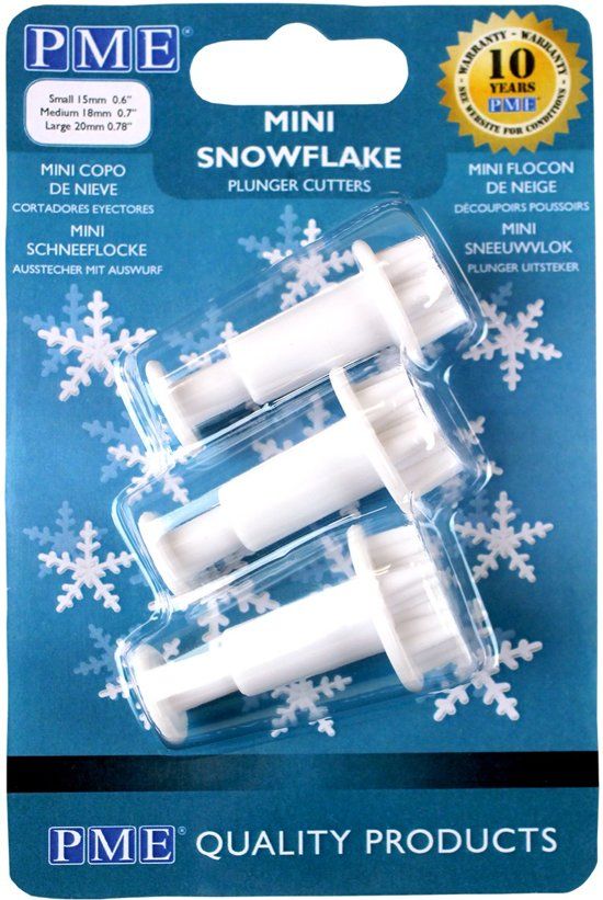 PME Mini Sneeuwvlokjes Plunger Uitsteker Set/3