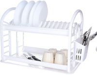 Merkloos Afwas afdruiprek 2-Laags - wit - 51 x 28 x 35 cm