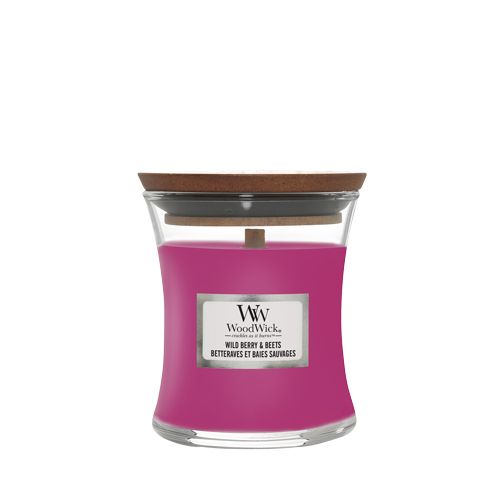 Woodwick Wild Berry & Beets Mini Jar - 85ml - Roze
